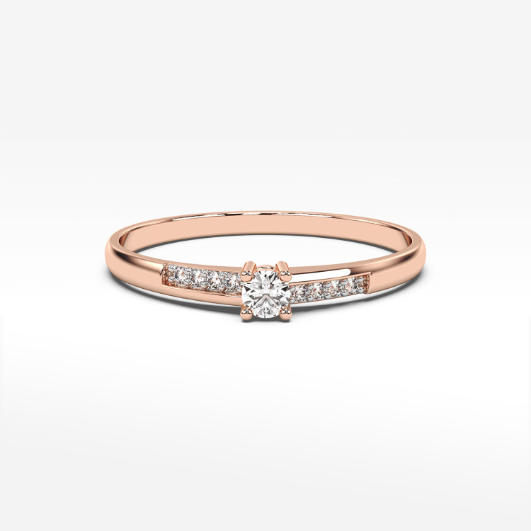 Pierścionek ze złota z diamentami