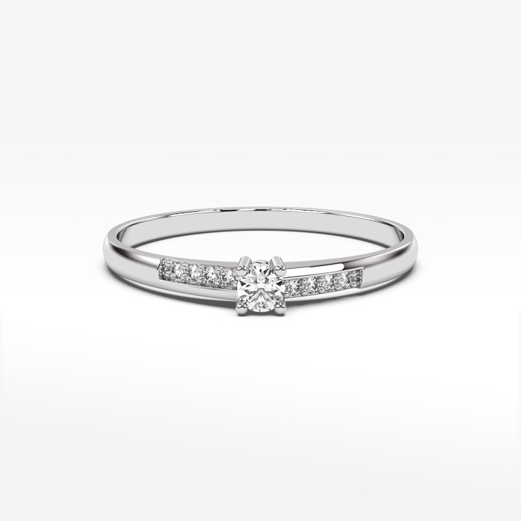 Pierścionek ze złota z diamentami