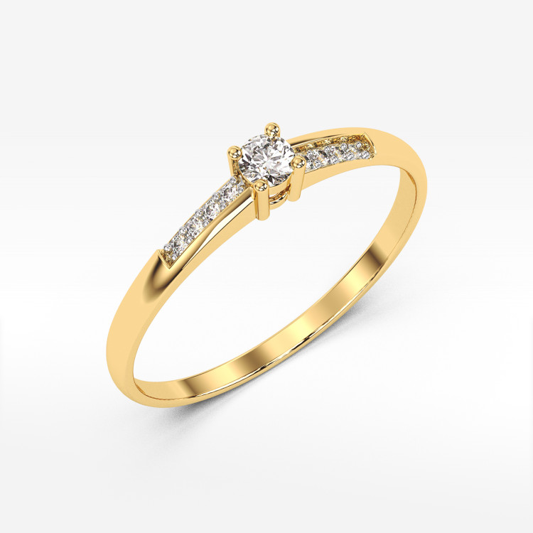 Pierścionek ze złota z diamentami