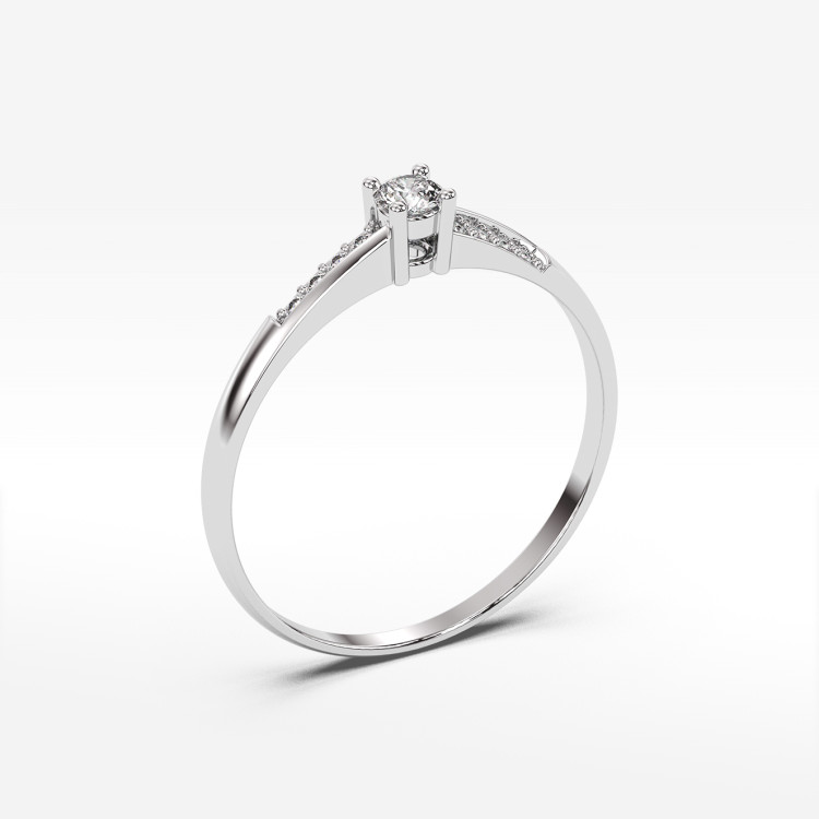 Pierścionek ze złota z diamentami