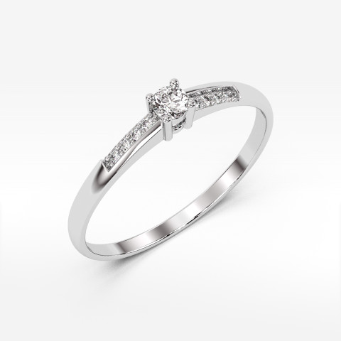 Pierścionek ze złota z diamentami