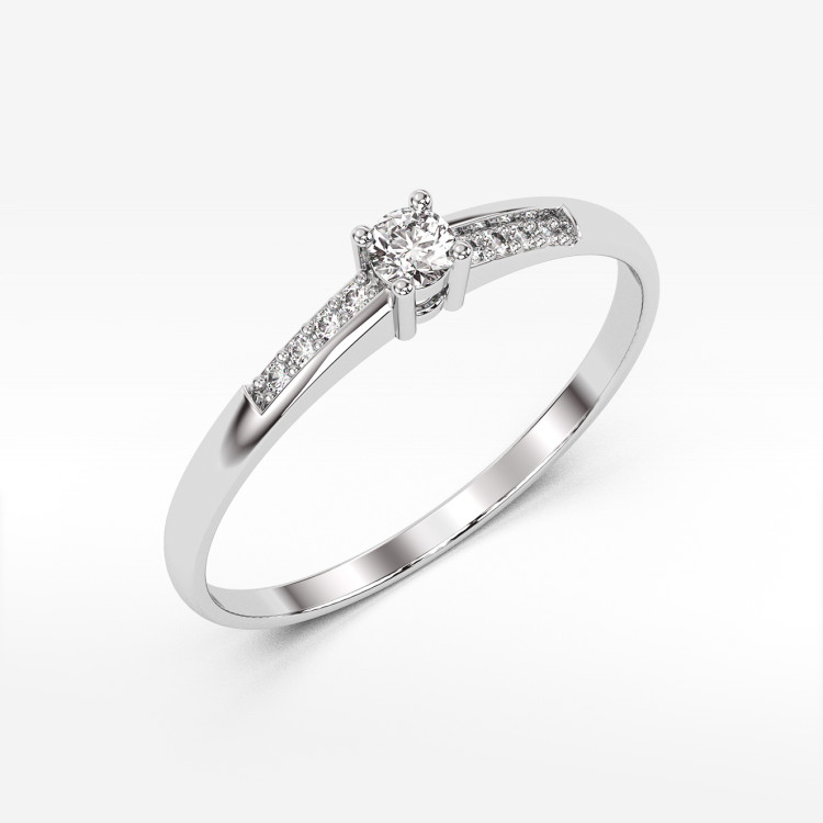 Pierścionek ze złota z diamentami