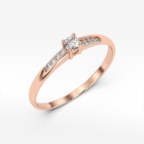 Pierścionek ze złota z diamentami