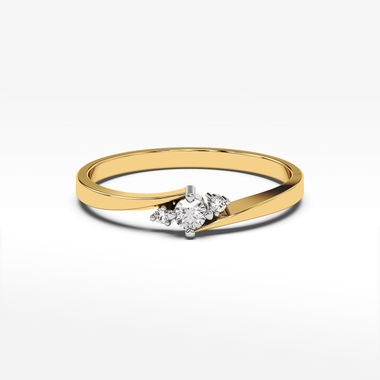 Pierścionek ze złota z diamentami