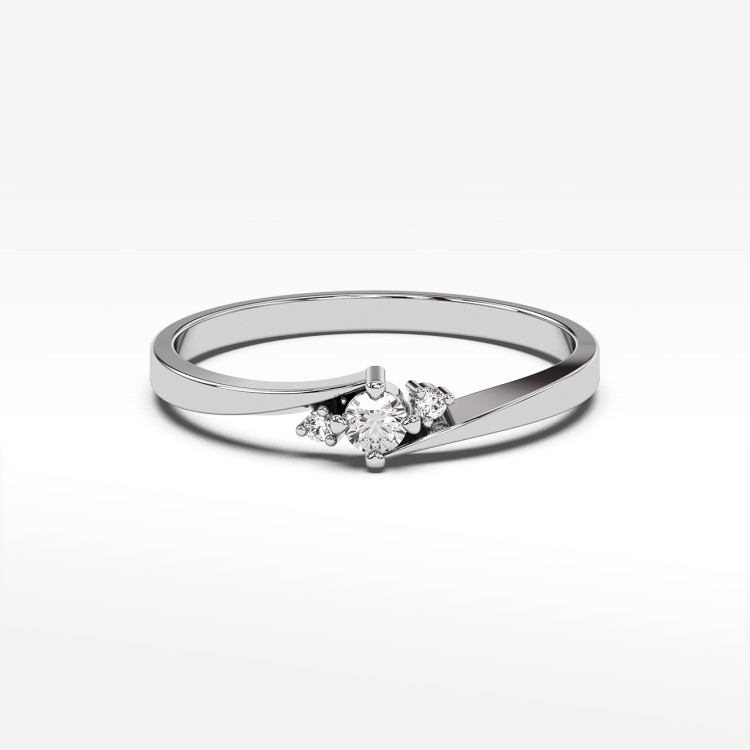 Pierścionek ze złota z diamentami