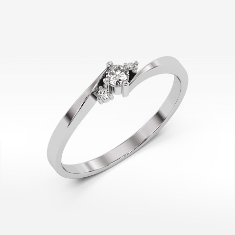 Pierścionek ze złota z diamentami