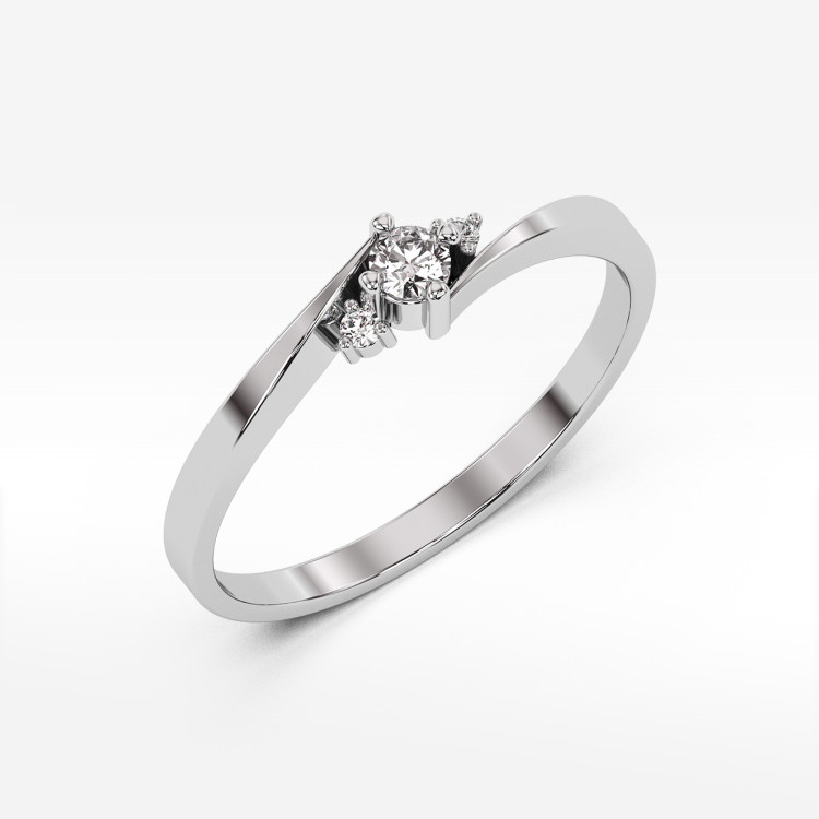 Pierścionek ze złota z diamentami