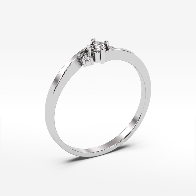 Pierścionek ze złota z diamentami