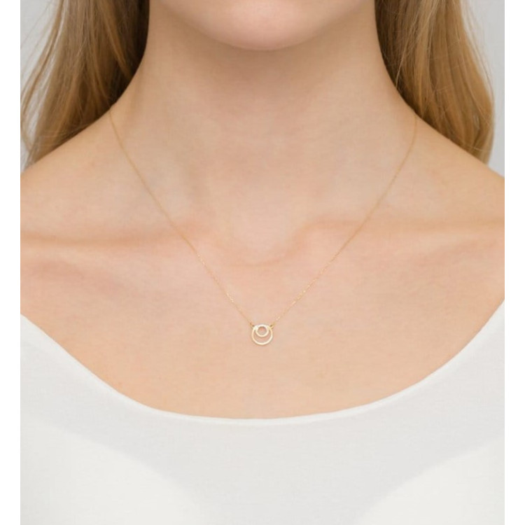 Celebrytka z białego złota z diamentami