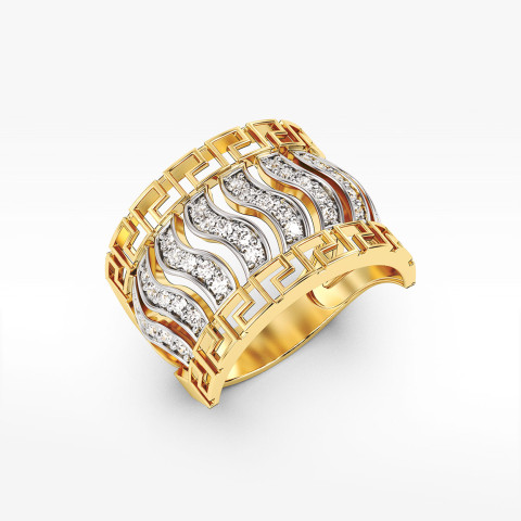 Pierścionek ze złota z cyrkoniami