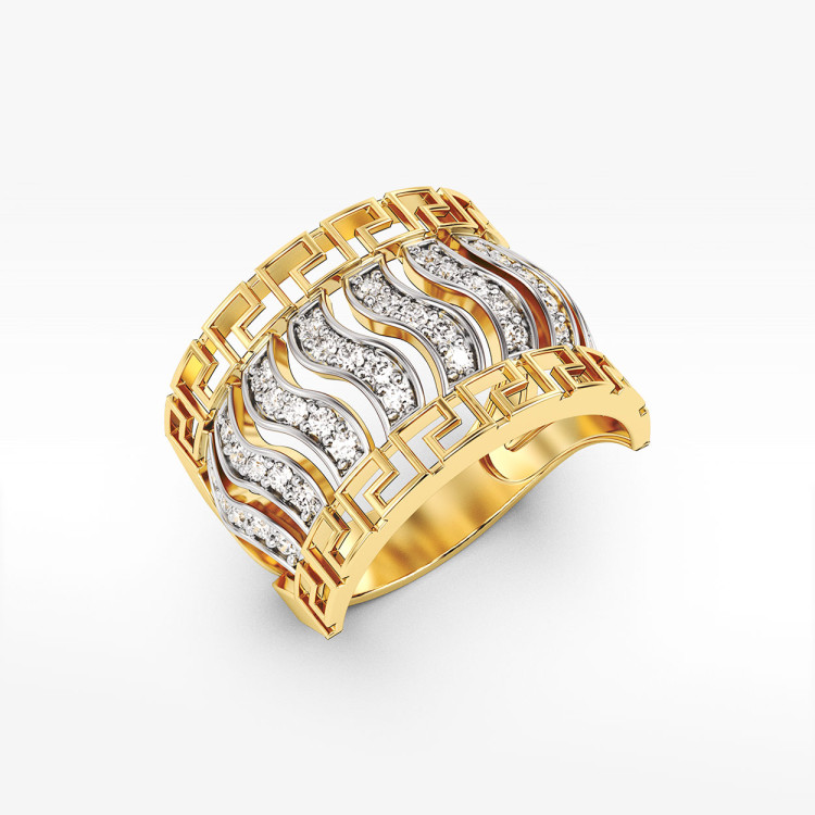 Pierścionek ze złota z cyrkoniami