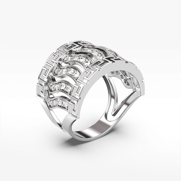 Pierścionek ze złota z cyrkoniami