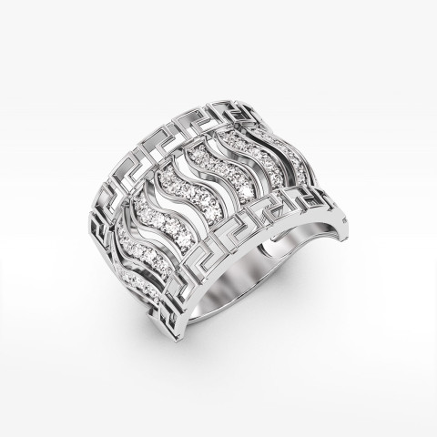 Pierścionek ze złota z cyrkoniami