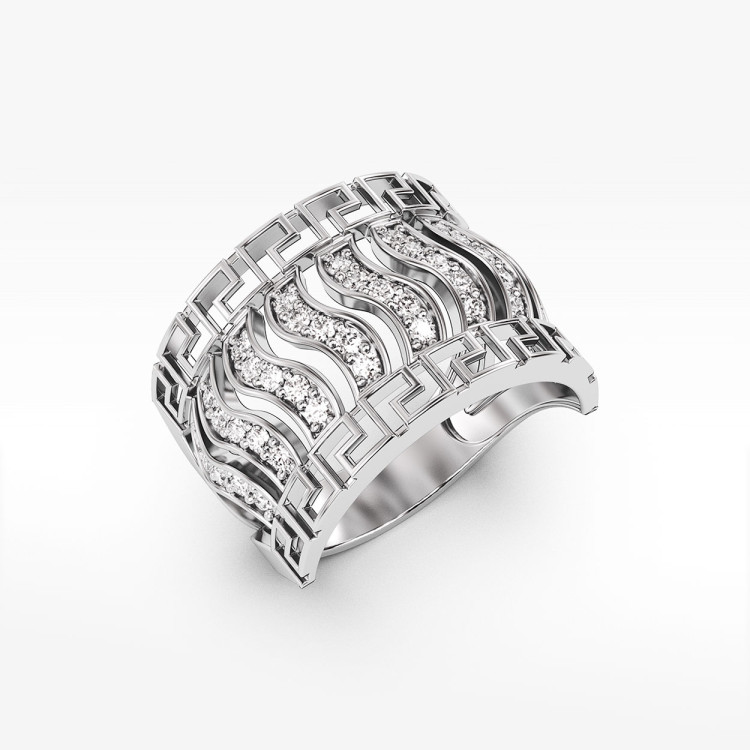 Pierścionek ze złota z cyrkoniami