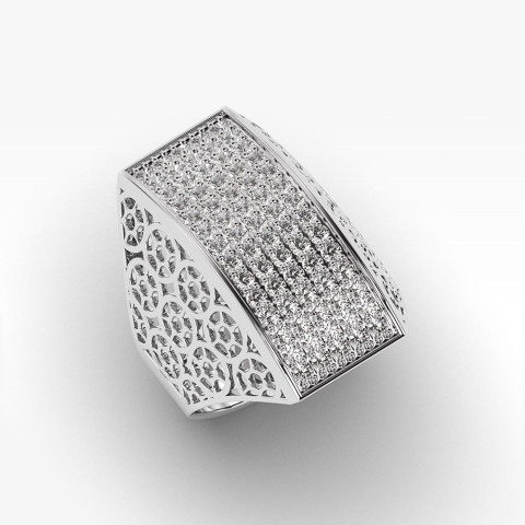 Złoty pierścionek z cyrkoniami