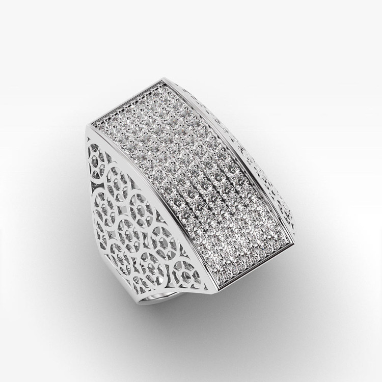 Złoty pierścionek z cyrkoniami