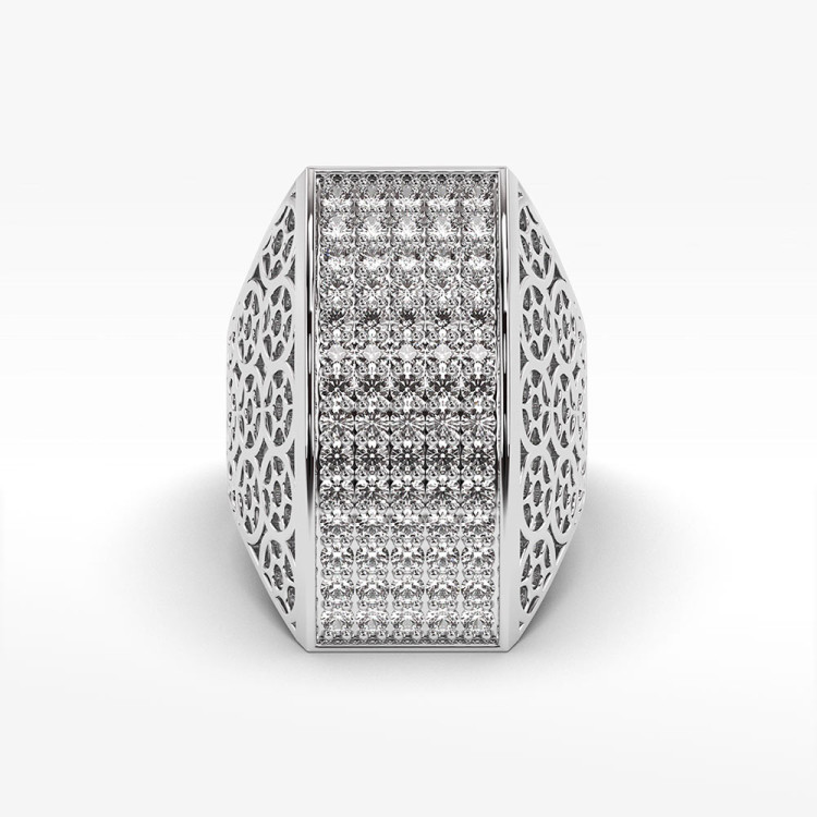 Złoty pierścionek z cyrkoniami