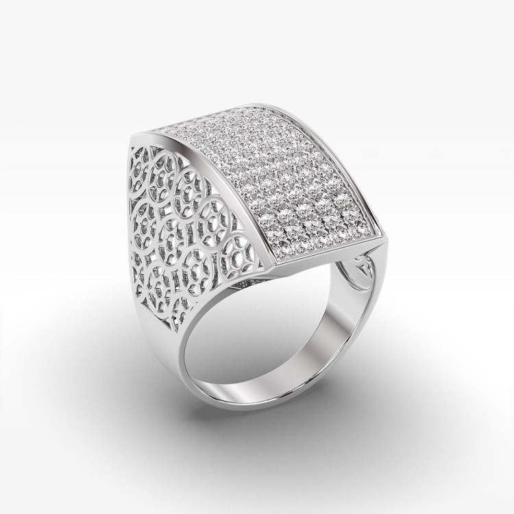 Złoty pierścionek z cyrkoniami