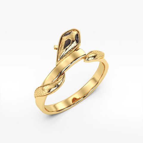 Pierścionek ze złota wąż
