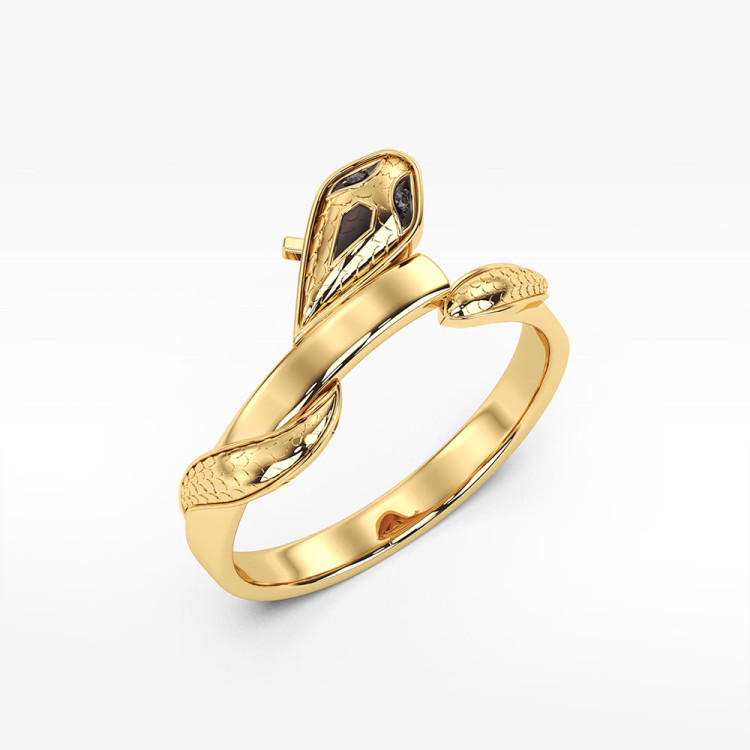 Pierścionek ze złota wąż