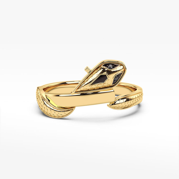 Pierścionek ze złota wąż