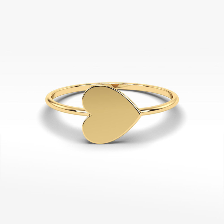 Pierścionek ze złota z sercem