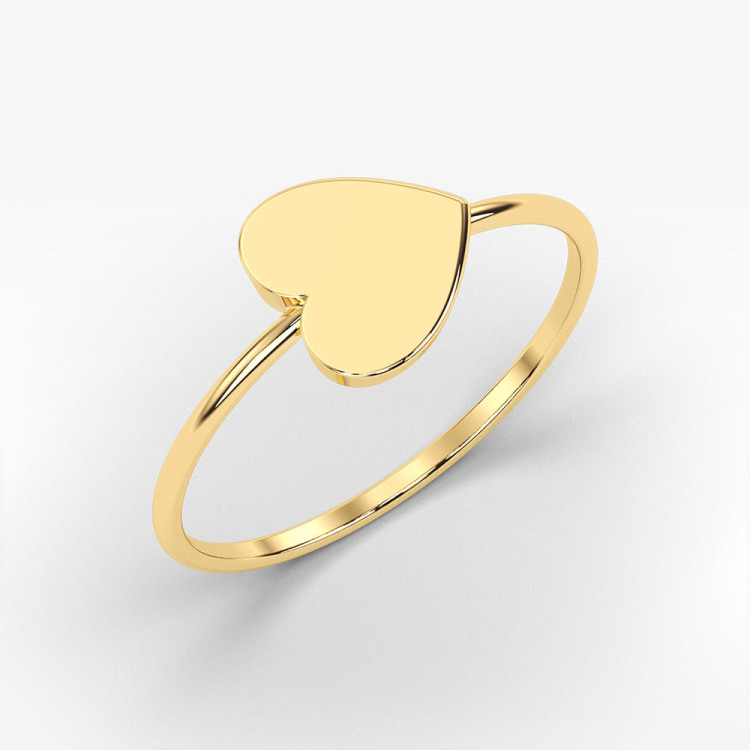 Pierścionek ze złota z sercem