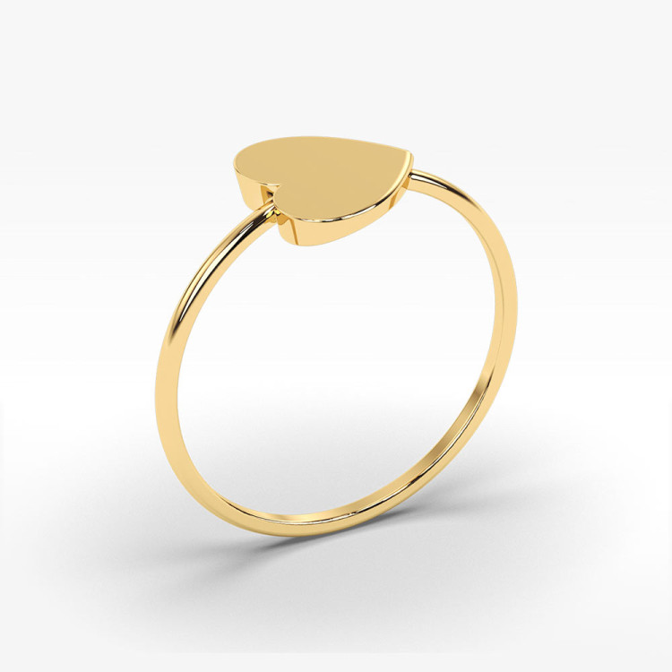 Pierścionek ze złota z sercem