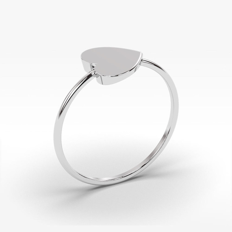 Pierścionek ze złota z sercem