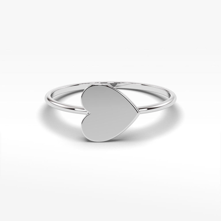 Pierścionek ze złota z sercem