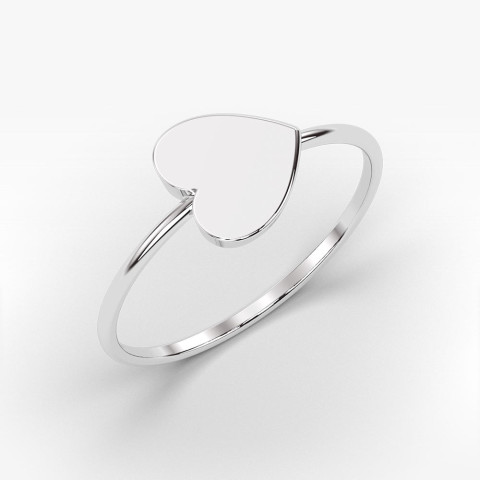 Pierścionek ze złota z sercem