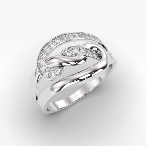 Pierścionek ze złota z cyrkoniami