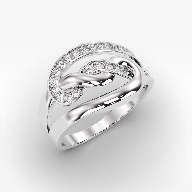 Pierścionek ze złota z cyrkoniami