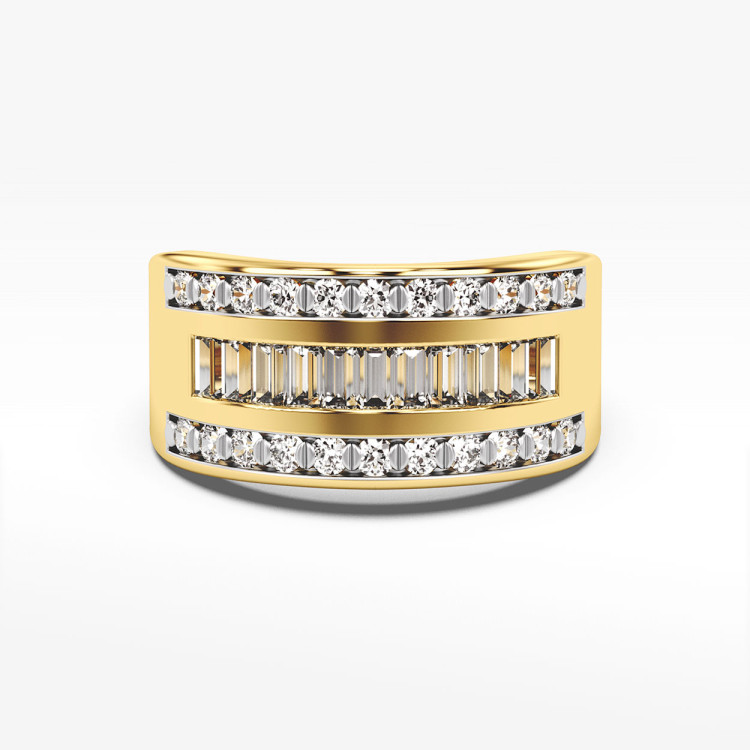 Pierścionek ze złota z białymi cyrkoniami