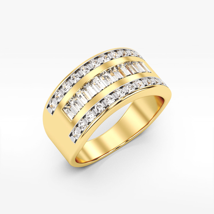 Pierścionek ze złota z białymi cyrkoniami