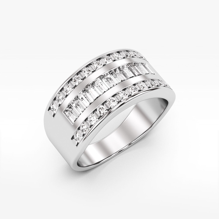 Pierścionek ze złota z białymi cyrkoniami