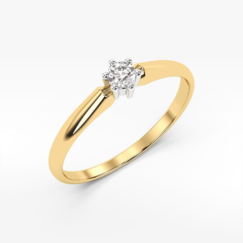 Pierścionek ze złota z cyrkonią