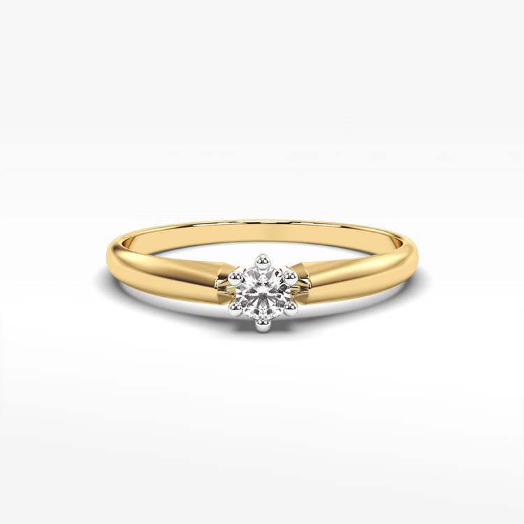 Pierścionek ze złota z cyrkonią