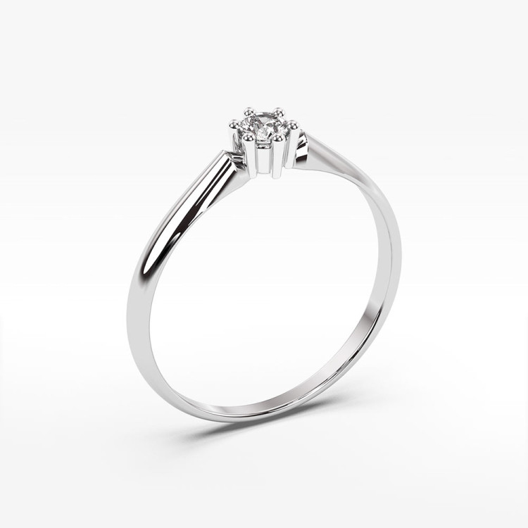 Pierścionek ze złota z cyrkonią