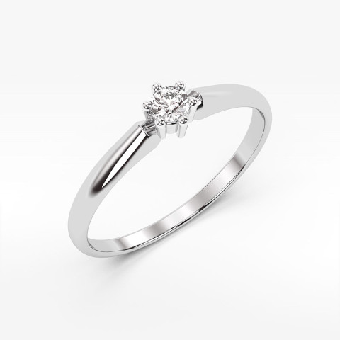 Pierścionek ze złota z cyrkonią