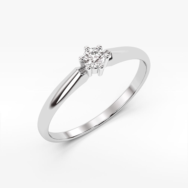 Pierścionek ze złota z cyrkonią