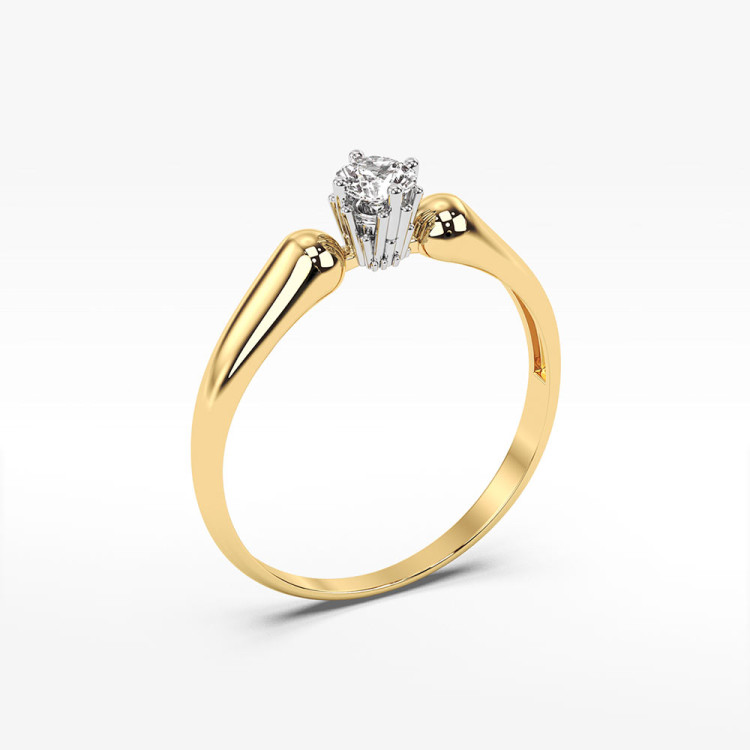 Pierścionek ze złota z cyrkonią