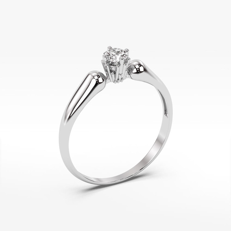 Pierścionek ze złota z cyrkonią