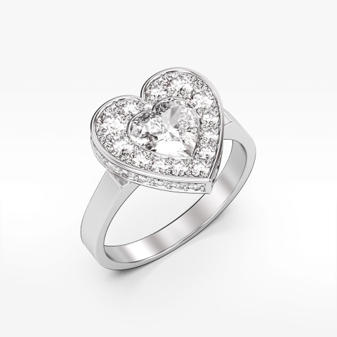 Pierścionek ze złota z cyrkonią