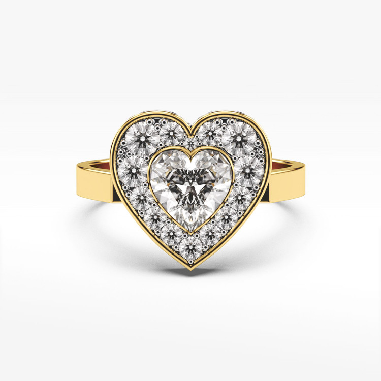 Pierścionek ze złota z cyrkonią