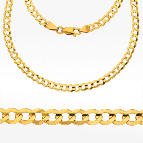 Łańcuszek ze złota pancerka pełny