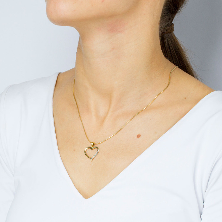 Zawieszka ze złota serce