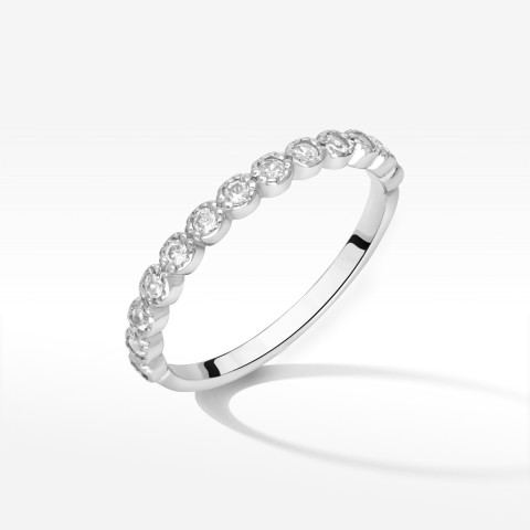 Pierścionek ze złota z cyrkoniami