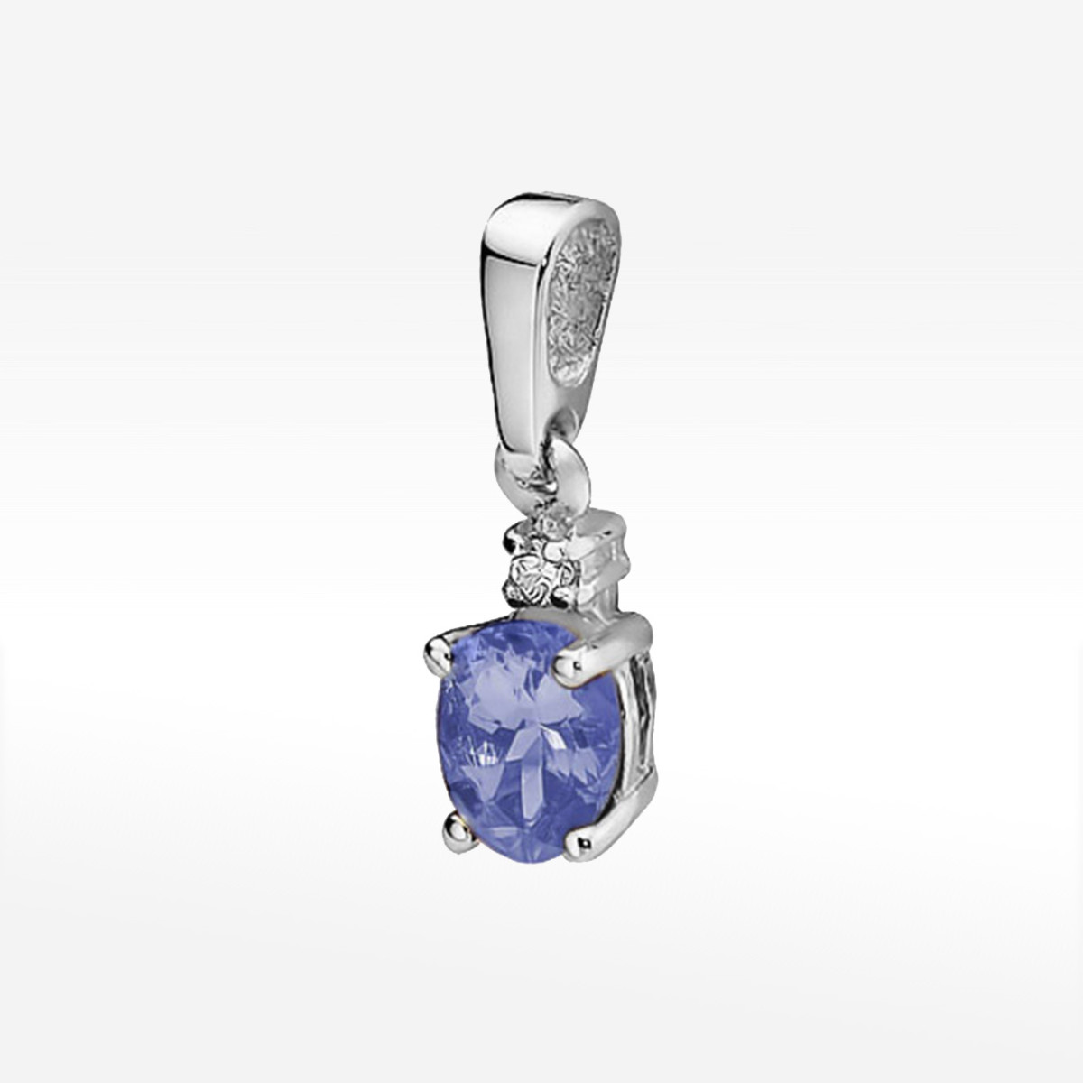 Zawieszka ze złota z tanzanitem i diamentem
