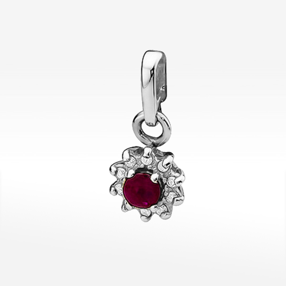 Zawieszka ze złota z rubinem i diamentami